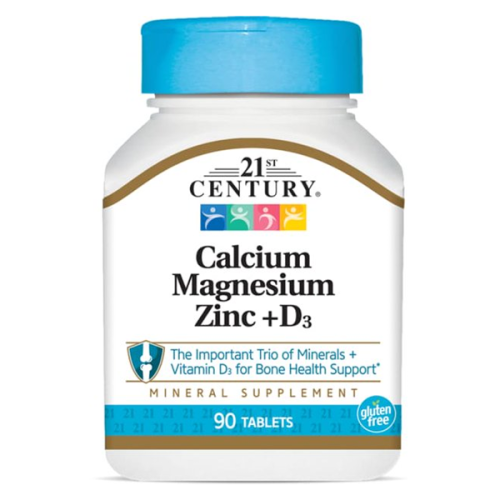 21st Century Calcium Magnesium Zinc + D3 – 90 Tablets
