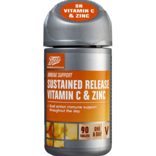 Boots Vitamin C and Zinc 90 Tablets