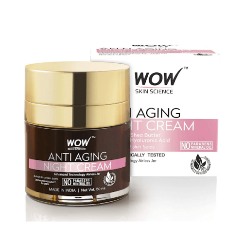 Wow Anti Aging No Parabens & Mineral Oil Night Cream 50ml