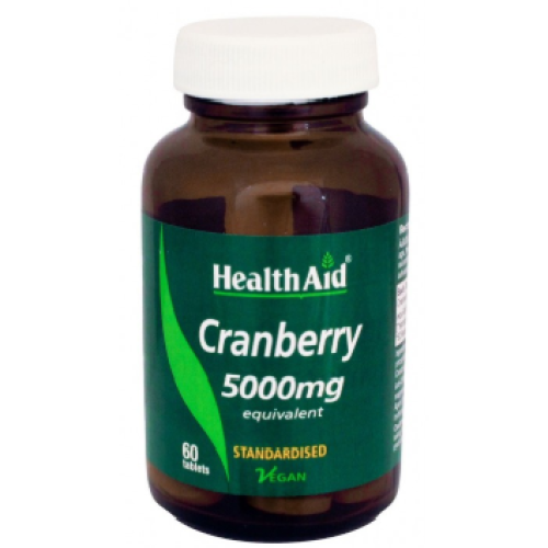 HealthAid Cranberry 5000mg Equivalent – 60 Vegan Tablets