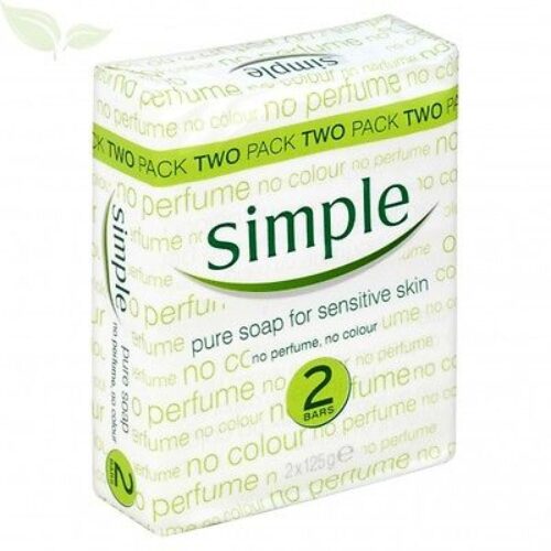 Simple Pure Soap Bar for Sensitive Skin 2 x 125g