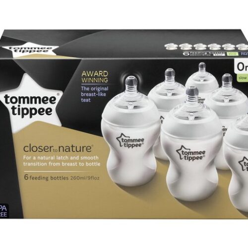 Tommee Tippee Closer To Nature Easivent Bottles 260Ml X6