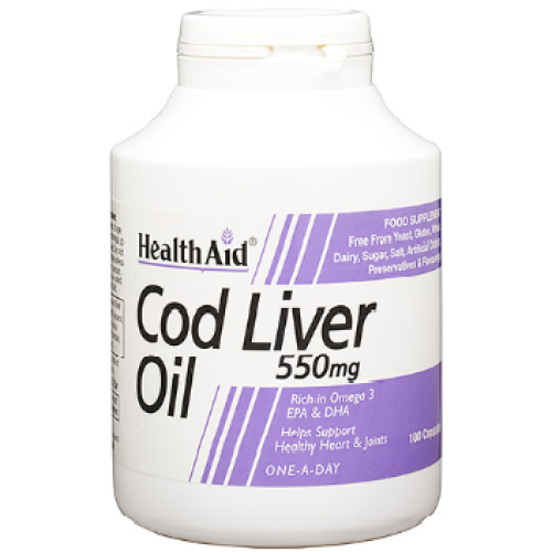 HealthAid Cod Liver Oil 180 x 550mg Capsules