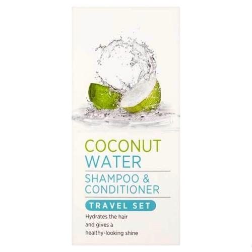 Superdrug Coconut Water Hydrating Shampoo & Conditioner Travel Set 2 x 50ml