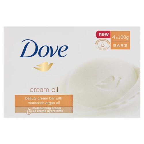 Dove Exfoliating Argan Oil Beauty Cream Bar 4 x 100g