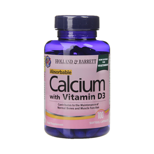 Holland & Barrett Vegetarian Calcium with Vitamin D3 100 Softgel Capsules