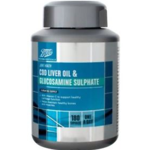 Boots Cod Liver Oil & Glucosamine Sulphate 6 Month Supply 180 Capsules