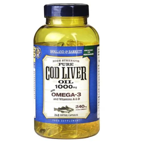 Holland & Barrett Cod Liver Oil 1000mg 240 Capsules