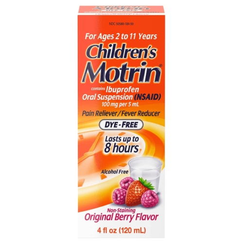 Children’s Motrin Oral Suspension Medicine for Kids 100mg 150ml