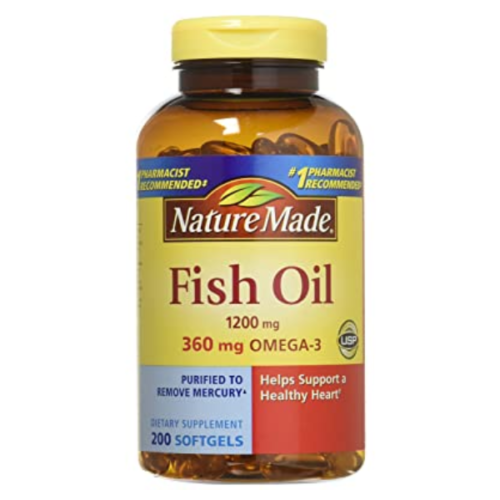 Nature Made Fish Oil 1200mg Omega-3 360mg 200 Softgels