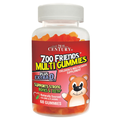 21st Century Zoo Friends Multi Gummies Plus Extra D3 60 gummies