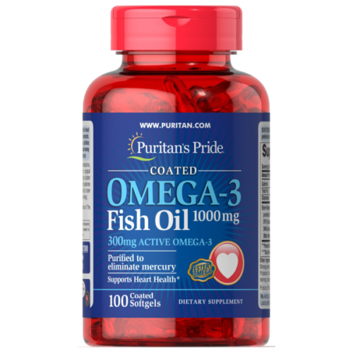 Puritan’s Pride Omega-3 Fish Oil 1000mg 100 Softgels