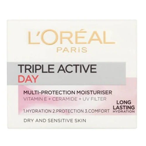 L’Oreal Paris Triple Active Comforting Night Moisturiser Cream For All Skin Types 50ml