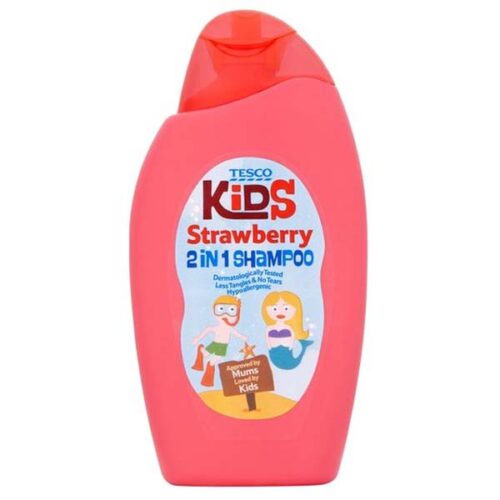 Tesco Kids Strawberry 2 In 1 Shampoo 250Ml