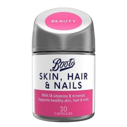 Boots With 14 Vitamins Skin Hair & Nails-30 Capsules