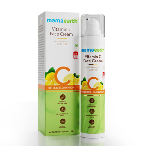 Mamaearth Vitamin C Day Cream For Face with Vitamin C & SPF 20 for Skin Illumination 50g