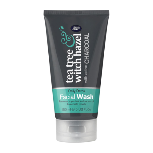 Boots Tea Tree Witch Hazel Charcoal Facial Wash 150ml