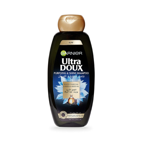 Garnier Ultra Doux Black Charcoal And Nigella Seed Oil Purifying And Shine Shampoo 400 ml