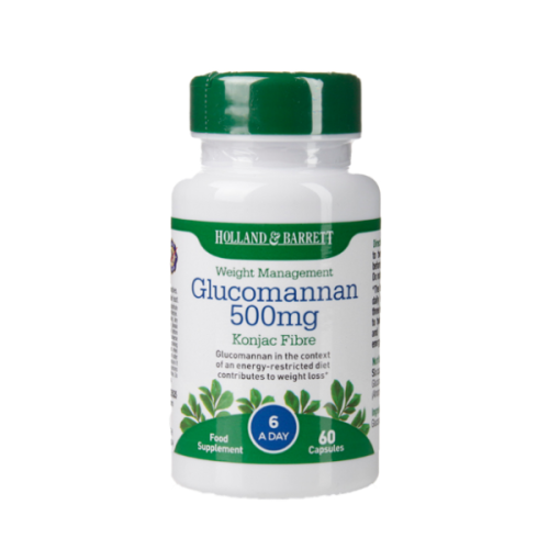 Holland & Barrett Glucomannan 500mg 60 Capsules