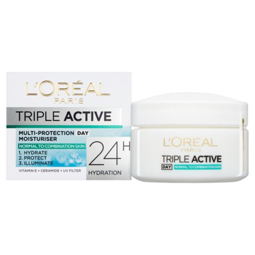 L”Oreal Paris Triple Active Day Moisturiser – Normal and Combination Skin (50ml)