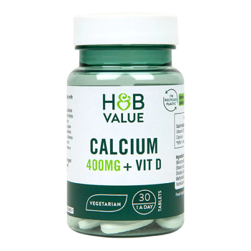 H&B Value Calcium 400mg + Vitamin D 30 Tablets