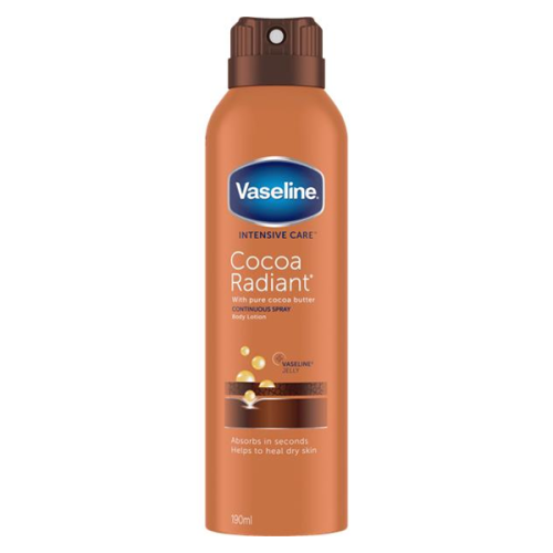 Vaseline Intensive Care Spray Moisturiser, Cocoa Radiant,190ml