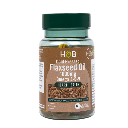 Holland & Barrett Vegan Flaxseed Triple Omega 3-6-9 Oil 60 Capsules