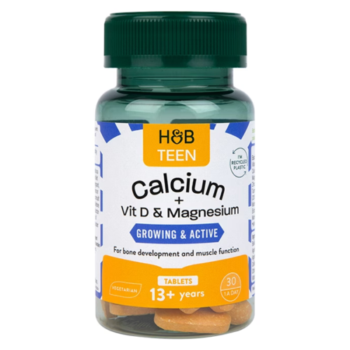 Holland & Barrett Teens Growing & Active Calcium, Vitamin D & Magnesium 30 Tablets