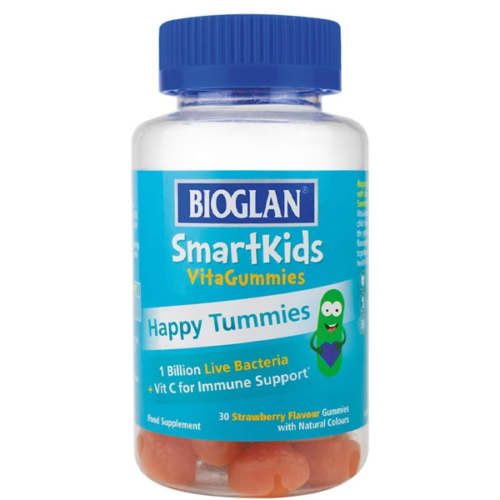 Bioglan SmartKids Happy Tummies 30 Strawberry Flavour Gummies