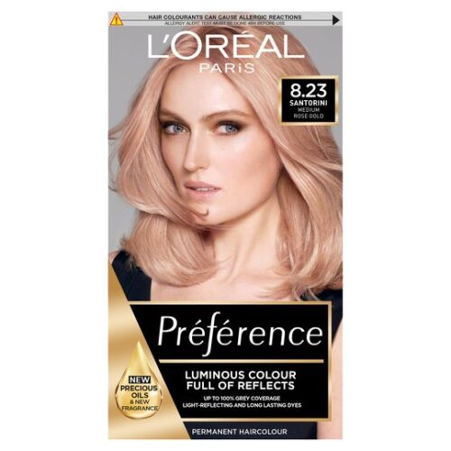 Loreal Preference 8.23 Rose Gold Light Blonde Permanent Hair Dye