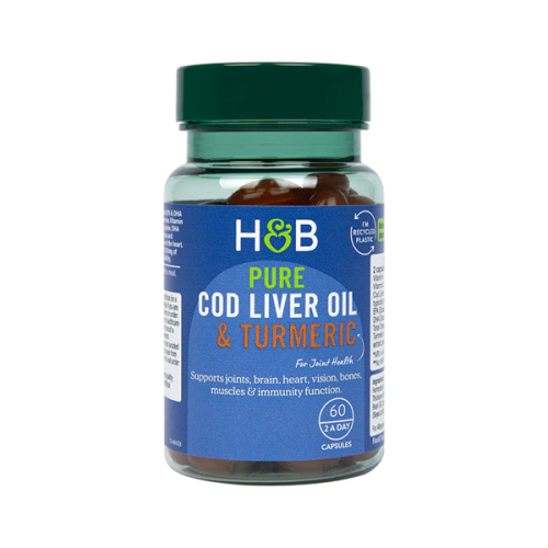 Holland & Barrett Pure Cod Liver Oil & Turmeric 60 Capsules