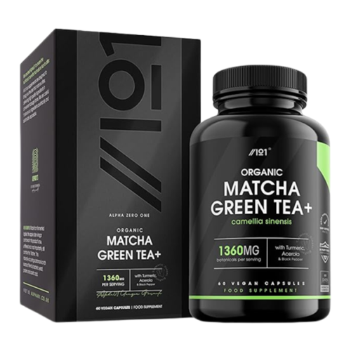 ALPHA01 Organic Matcha Green Tea Extract 1360mg 60 Vegan Capsules