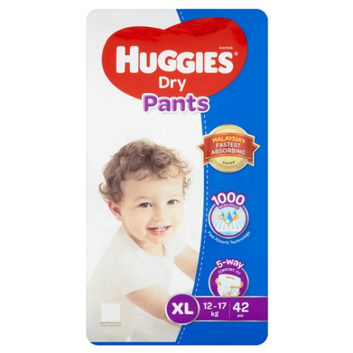 Huggies Dry Pants Diapers XL 12-17kg 42pcs