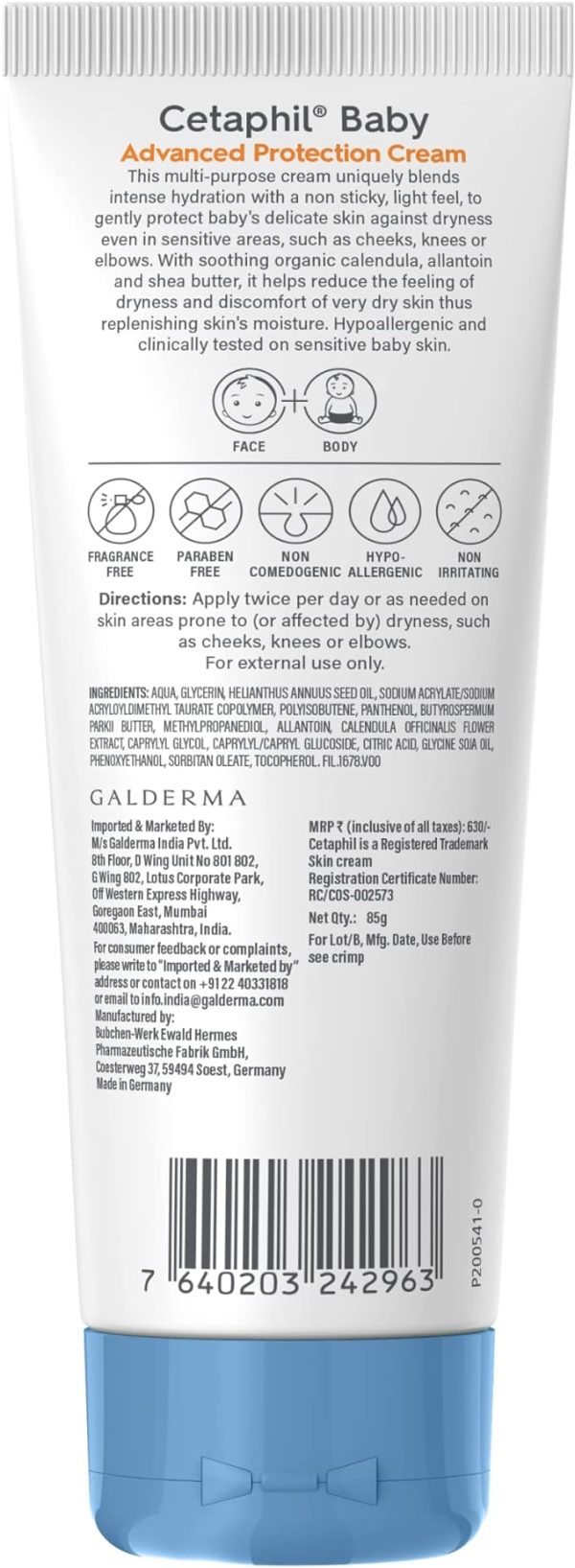 Cetaphil Baby Calendula Advanced Protection Cream 85g - Image 3