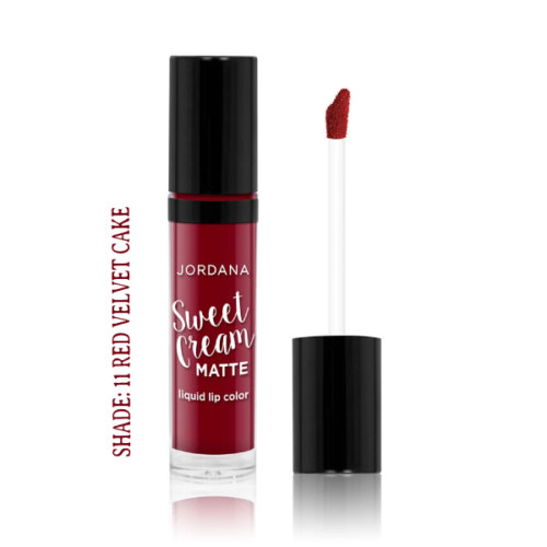 Jordana Sweet Cream Matte Liquid Lip Color – Red Velvet Cake