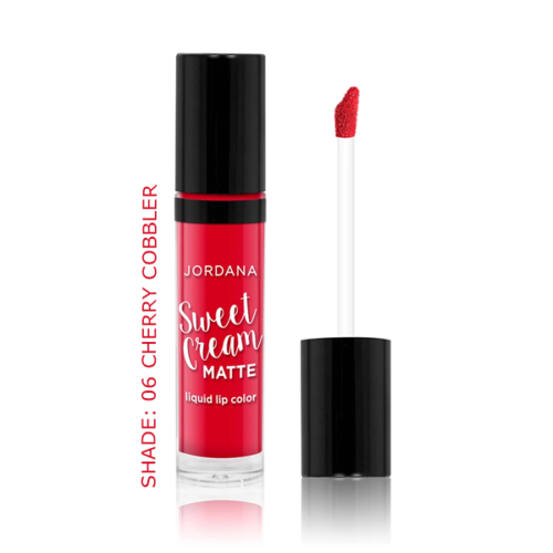 Jordana Sweet Cream Matte Liquid Lip Color – Cherry Cobbler