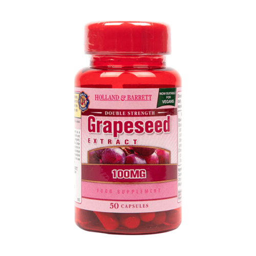 Holland & Barrett Double Strength Grapeseed Extract 100mg-50 Capsules