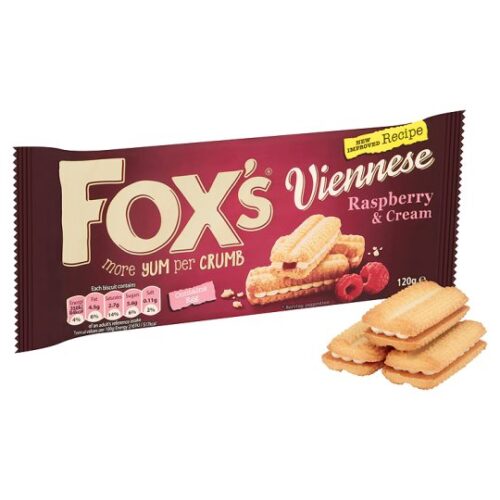 Fox’s Raspberry And Cream Viennese Melts 120G