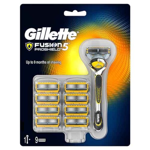 Gillette Fusion Proshield Flexball Razor & 8 Blades Chill