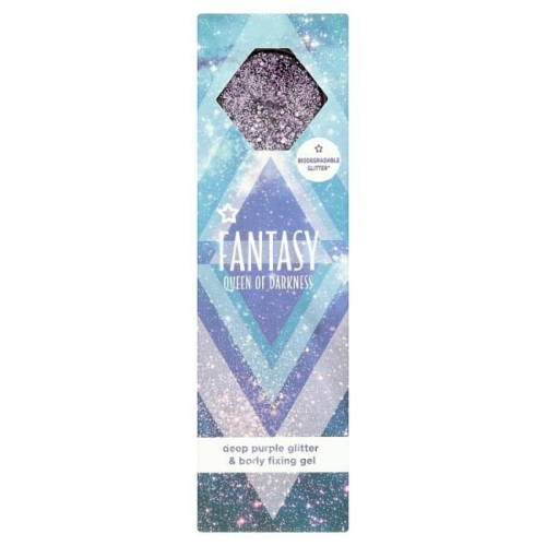 Superdrug Fantasy Glitter Purple Glitter Pot & Fix Gel 30ml