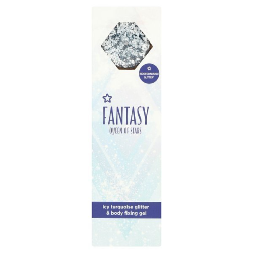 Superdrug Fantasy Glitter Turquiose Glitter Pot & Fix Gel 30ml