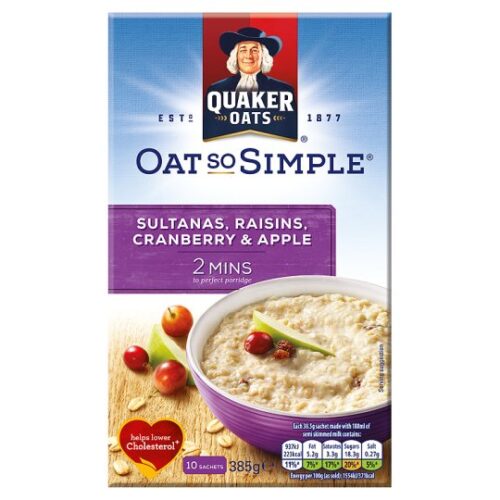 Quaker Oat So Simple Sultana Raisin Cranberry 10X38.5G