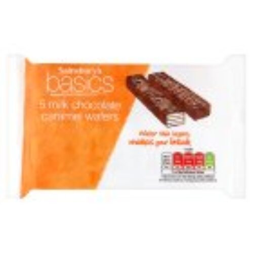 Sainsbury’s Caramel Wafers, Basics 5×17.8g