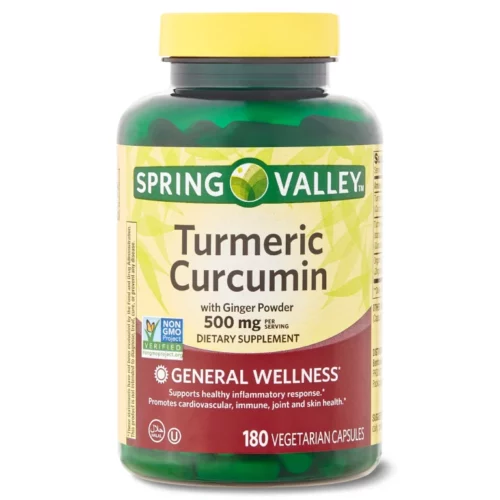 Spring Valley Turmeric Curcumin Dietary Supplement 500mg 180 Capsules