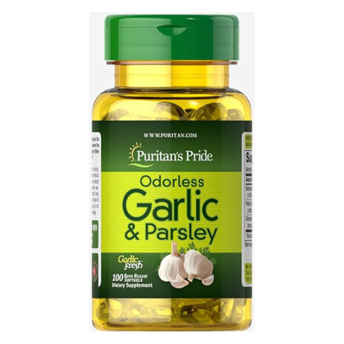 Puritan’s Pride Garlic and Parsley Odorless 100 Softgels