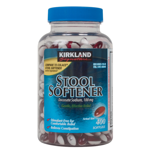 Kirkland Signature Stool Softener 100mg 400 Softgels