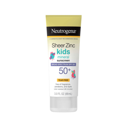 Neutrogena Sheer Zinc Kids Mineral Sunscreen Broad Spectrum SPF 50+ 88 ml