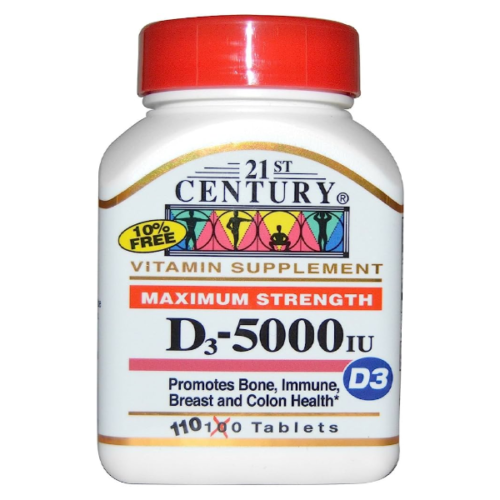 21st Century Vitamin D3 5000IU 110 Tablets