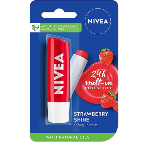 Nivea Lip Care Strawberry Shine Lip Balm 4.8g