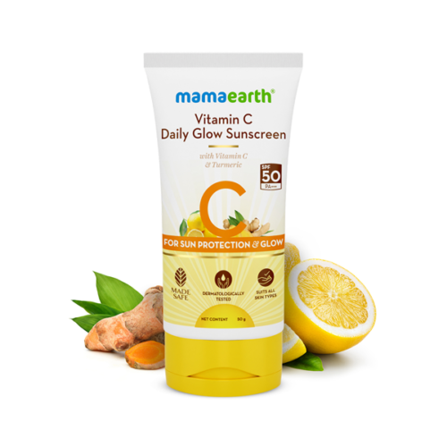 Vitamin C Daily Glow Sunscreen with Vitamin C & Turmeric for Sun Protection & Glow 50 g